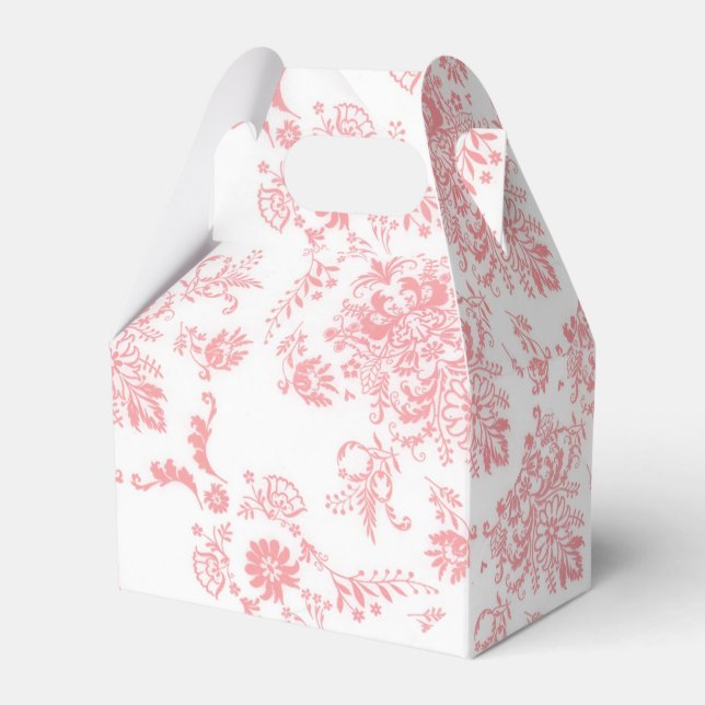 Design Box för söt Rosa Damask Presentaskar (Framsidan Sidan)