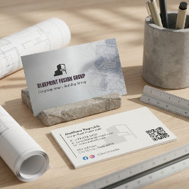 Design-Build Firms Business | Grey Minimalist Visitkort