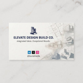 Design-Build Firms Business | White Sketch Visitkort