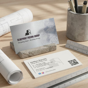 Design-Bygg Företag Grey Minimalist Visitkort