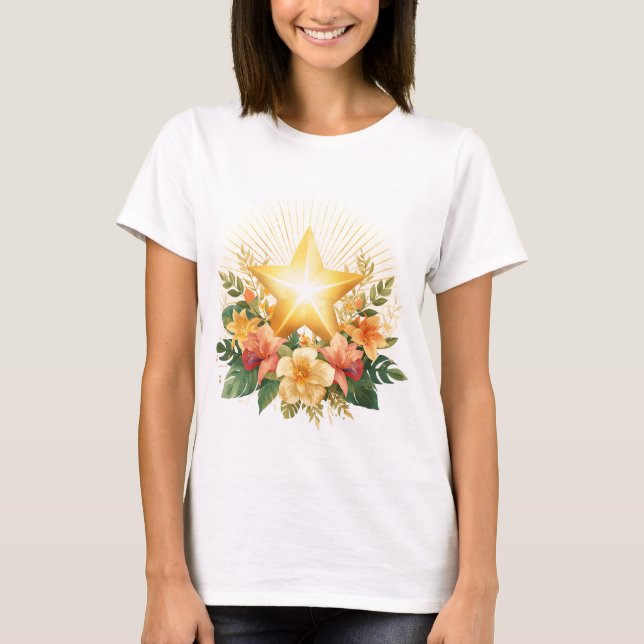 [Design] Camiseta Feminina Cristã Brasil Presente  T Shirt (Framsida)