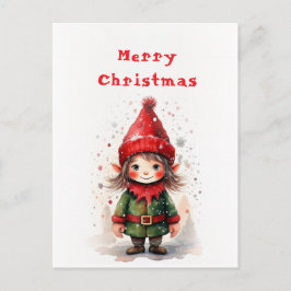 Design Cute Jul Elf Vykort