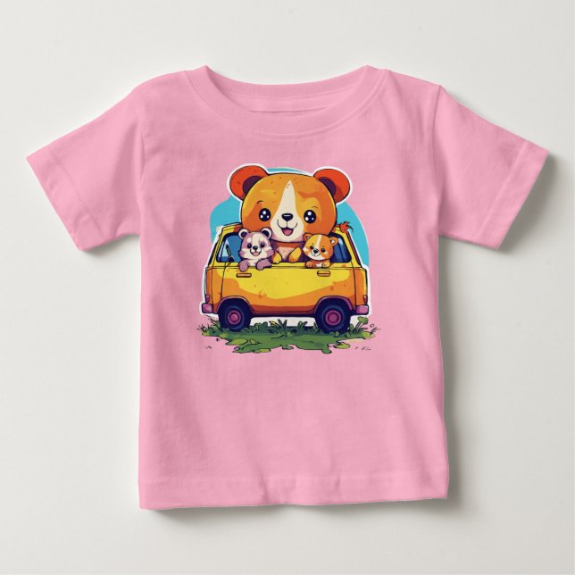 Design de camiseta de animais para crianças. t shirt (Framsida)