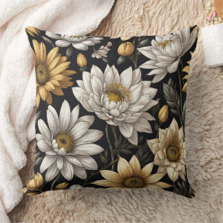 design de fleurs vintages kudde