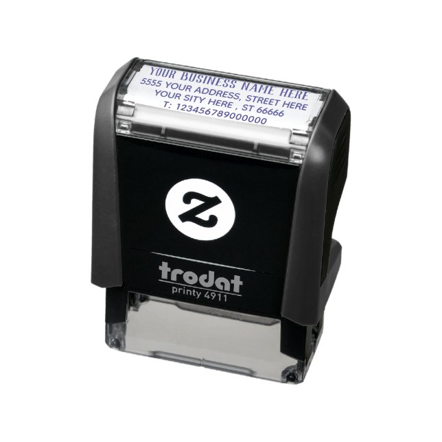 Design Din Namn Telefon Info Returadress Stämpel (Produkt)