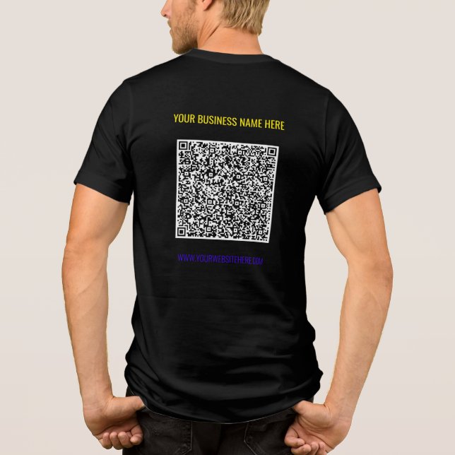 Design Din Varumärkes QR-kod Exempel T Shirt (Baksida)