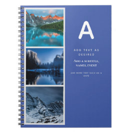 Design egen Journal-gåva med fototext från början Anteckningsbok