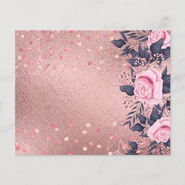 Design EGEN Rosegold Metallisk Event Business Flygblad (Framsidan)