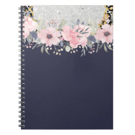 Design Egna Söt Girly Rosa Blommigt Stationery Anteckningsbok