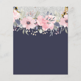 Design Egna Söt Girly Rosa Blommigt Stationery Flygblad