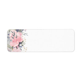 Design Egna Söt Girly Rosa Blommigt Stationery Returadress Etikett
