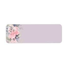 Design Egna Söt Girly Rosa Blommigt Stationery Returadress Etikett