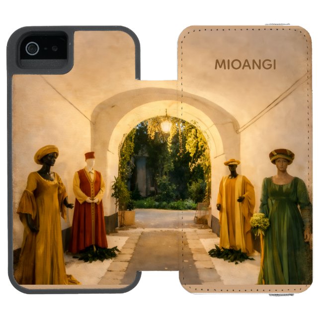 Design elegante e raffinato incipio iPhone wallet skal (Folio Öppen)