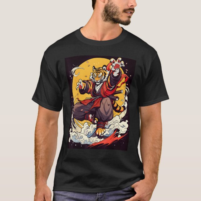 Design Featuring a Majestic Tiger in the World of  T Shirt (Framsida)