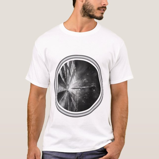 Design fléchette cible halo noir et blanc impact t shirt (Framsida)