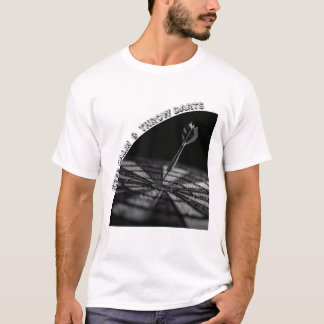 Design fléchette en cible noir et blanc minimalist t shirt