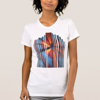 Design fléchette impact coloré style glitch art t shirt