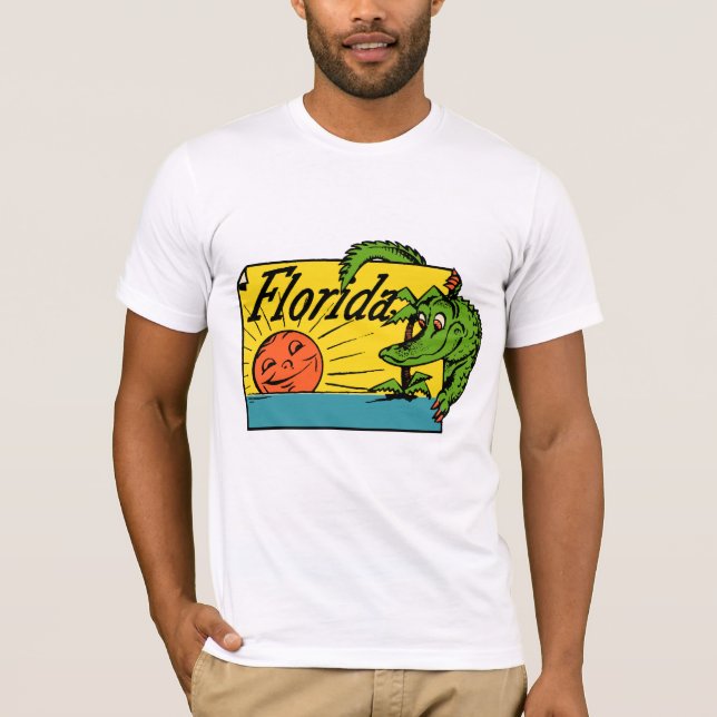 design för 50-talFlorida alligator T Shirt (Framsida)