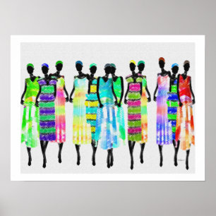 Design för afrikansk Färgpenna Poster