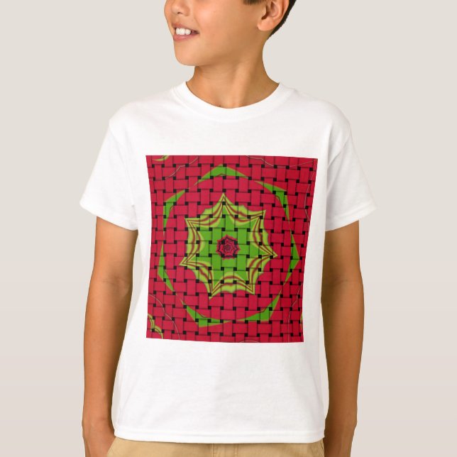 Design för afrikansk, ofylld Grönt, rött och lymfo T-shirt (Framsida)
