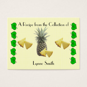 Design för ananas för receptkort (liten) visitkort