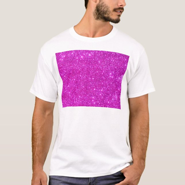 Design för anpassade för rosaglittergnistra tee shirt (Framsida)