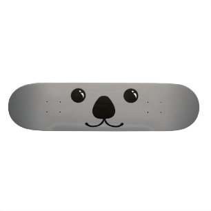 Design för ansikte för grå färgKoala gullig dj Mini Skateboard Bräda 18,7 Cm