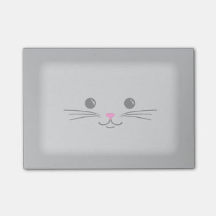 Design för ansikte för silverkattunge gullig dju post-it block