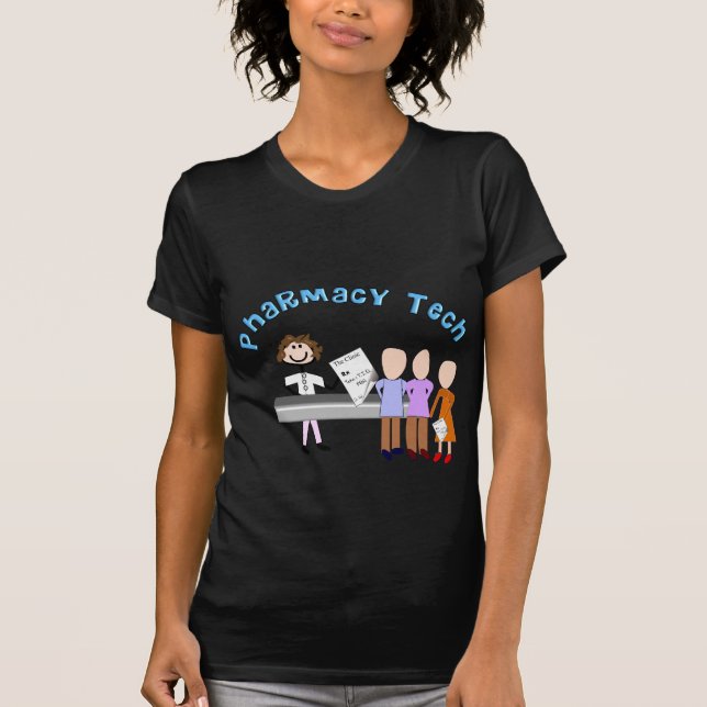 Design för apotekTechgåvor stick figurer Tee Shirt (Framsida)