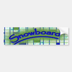 Design för art déco för Snowboardbildekalgrönt Bildekal