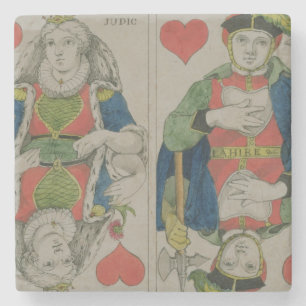 Design för att leka kort, c.1810 stenunderlägg