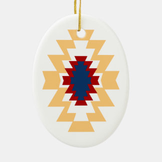 Design för Aztec indian för Southwest stam- Julgransprydnad Keramik