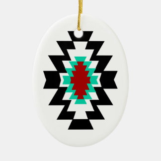 Design för Aztec indian för Southwest stam- Julgransprydnad Keramik