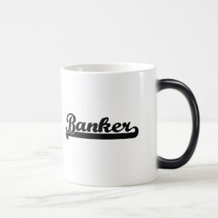 Design för bankirklassikerjobb magisk mugg