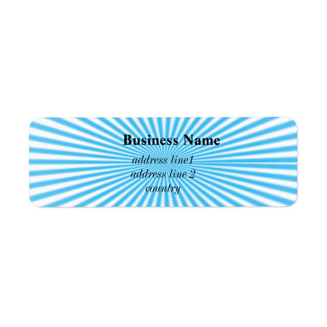 design för blå stjärnor i coolan returadress etikett (Framsidan)