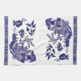 Design för blåttpilchina kökshandduk