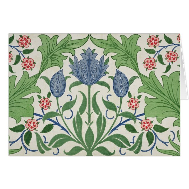 Design för blom- tapet hälsningskort (Framsidan Horizontal)