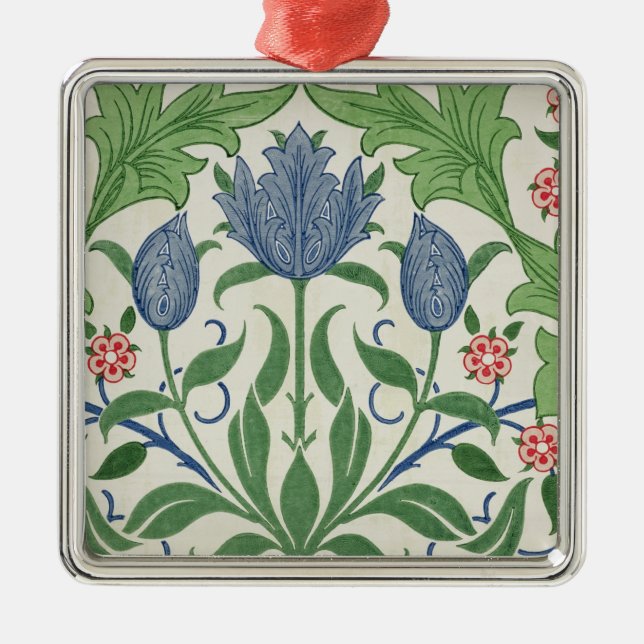 Design för blom- tapet julgransprydnad metall (Framsidan)