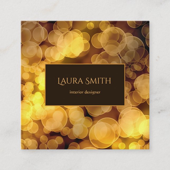 Design för Bokeh stillutning Fyrkantigt Visitkort (Framsida)