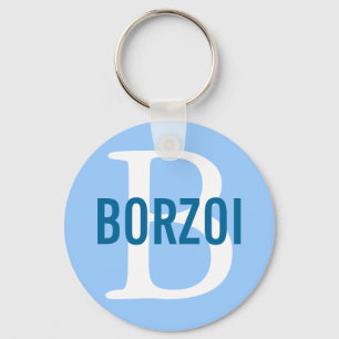 Design för BorzoiavelMonogram Nyckelring