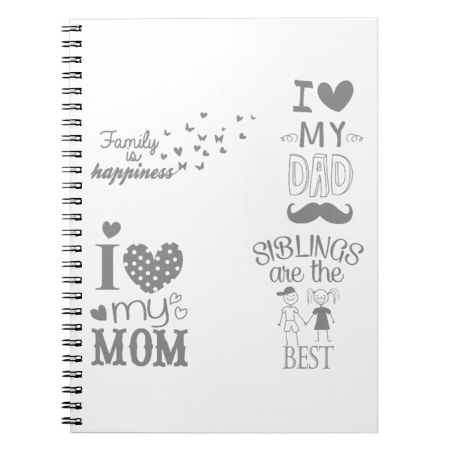 Design för branschinspirerade texttecken anteckningsbok (Framsidan)