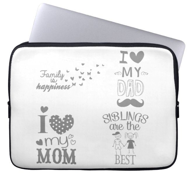 Design för branschinspirerade texttecken laptop fodral (Framsidan)