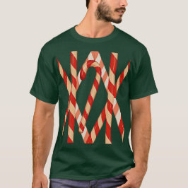 Design för Candy cane Red White Vector T Shirt