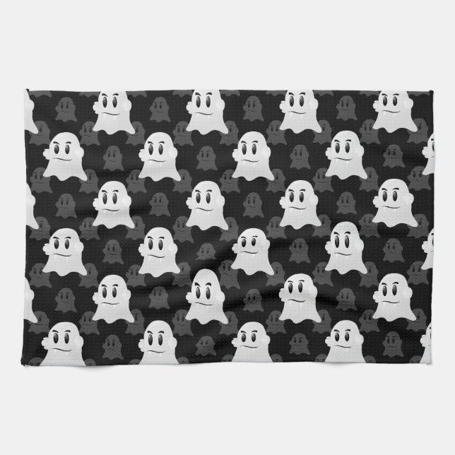 Design för Cute Ghost-blob Kökshandduk (Horisontell)