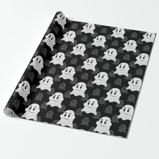 Design för Cute Ghost-blob Presentpapper (Utrullad)