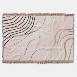 Design för Cute Girly Rosa Bohemian Ro Guld Filt