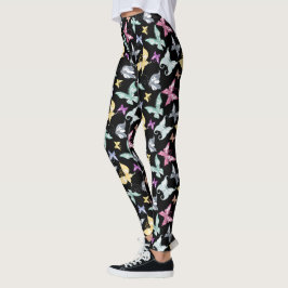 Design för Cute Pastel Butterfly Leggings