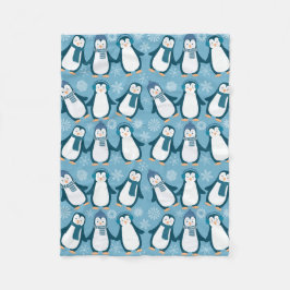 Design för Cute Winter Penguins Fleecefilt