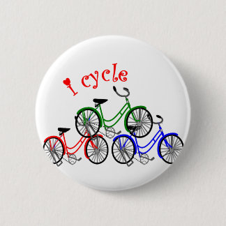 Design för cyklistgåvor (cykla) knapp