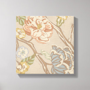Design för dekorativ Organza Chintz-Blommigt Canvastryck